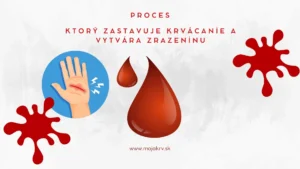 Proces, ktorý zastavuje krvácanie a vytvára zrazeninu